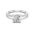 Cushion Cut Pavé Diamond Engagement Ring