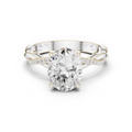 Oval Cut Twisted Pave Diamond Engagement Ring