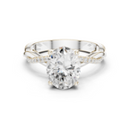 Oval Cut Twisted Pave Diamond Engagement Ring