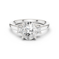 Oval Cut Three Stone Diamond Engagement Ring