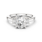 Oval Cut Three Stone Diamond Engagement Ring