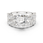Emerald Cut Multi-Row Marquise Diamond Statement Ring