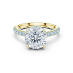 Round Brilliant Hidden Halo Diamond Engagement Ring