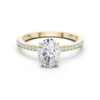 Oval Cut Pavé Diamond Engagement Ring