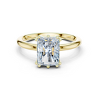 Radiant Cut Solitaire Engagement Ring with Hidden Diamond Gallery