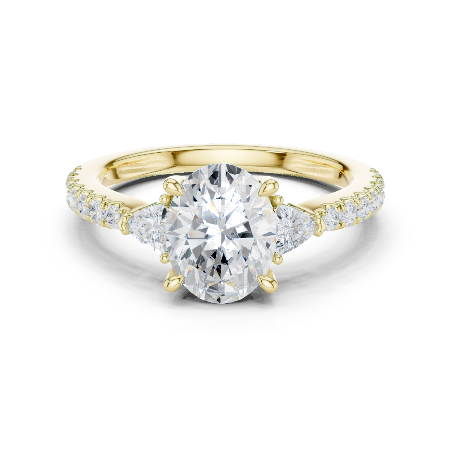 Oval Cut Three Stone Diamond Engagement Ring