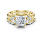 Cushion Cut Diamond Bridal Ring Set
