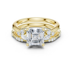 Asscher Cut Diamond Bridal Ring Set