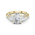 Oval Cut Diamond Three Stone Vintage Engagement Ring