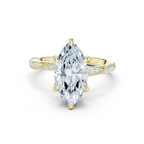 Marquise Cut Diamond Twisted Pavé Engagement Ring