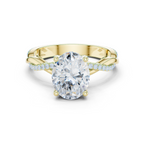 Oval Cut Twisted Pave Diamond Engagement Ring