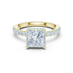 Princess Cut Diamond Hidden Halo Engagement Ring