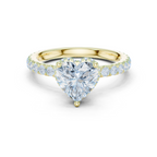 Heart Cut Double Halo Pavé Engagement Ring