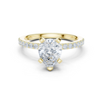 Pear Cut Pavé Diamond Engagement Ring
