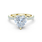 Heart Cut Diamond Hidden Halo Pavé Engagement Ring