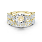 Emerald Cut Multi-Row Marquise Diamond Statement Ring