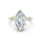 Marquise Cut Hidden Halo Diamond Engagement Ring