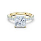 Princess Cut Hidden Halo Pavé Engagement Ring
