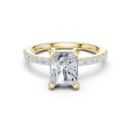Radiant Cut Pavé Diamond Engagement Ring
