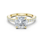 Cushion Cut Pavé Diamond Engagement Ring