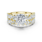 Cushion Cut Multi-Row Marquise Diamond Statement Ring