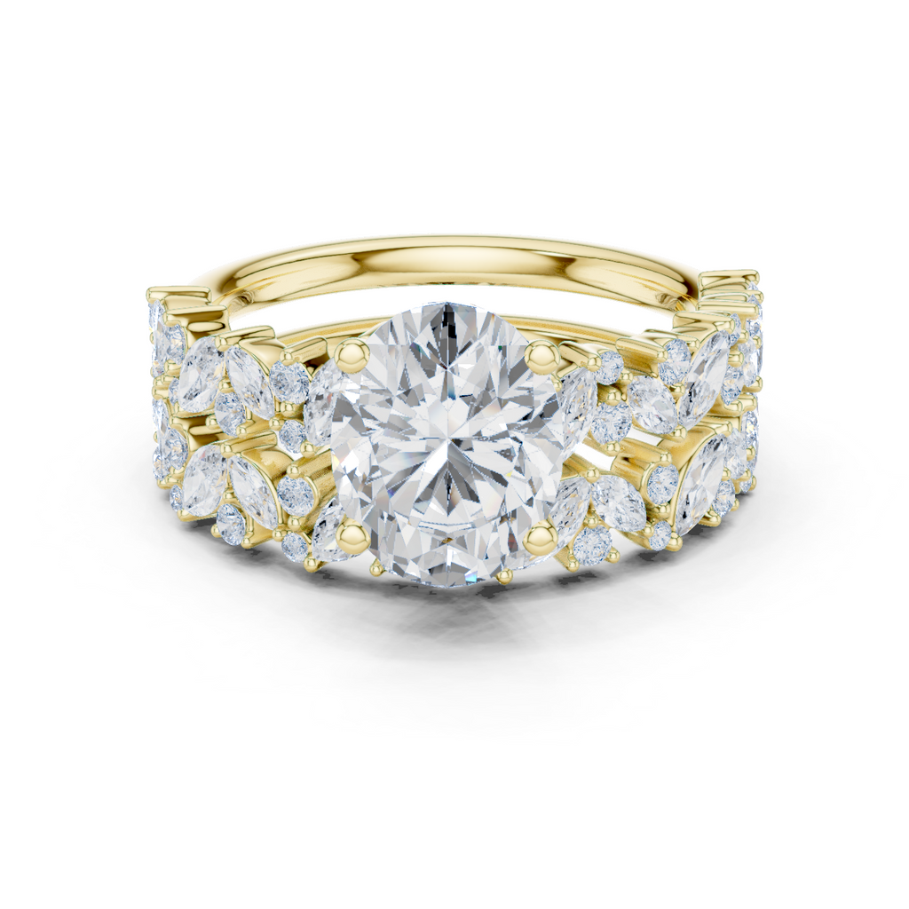 Oval Cut Multi-Row Diamond Statement Ring