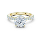 Round Brilliant Diamond Hidden Halo Engagement Ring