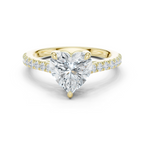 Heart Cut Pavé Diamond Engagement Ring