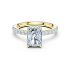 Radiant Cut Diamond Hidden Halo Engagement Ring