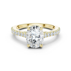 Oval Cut Pavé Diamond Engagement Ring