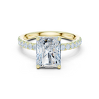 Radiant Cut Hidden Halo Pavé Engagement Ring