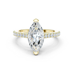Marquise Cut Pavé Diamond Engagement Ring