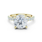 Round Brilliant Hidden Halo Diamond Engagement Ring
