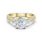 Pear Diamond Twisted Pavé Engagement Ring