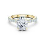 Oval Cut Hidden Halo Diamond Engagement Ring