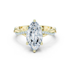 Marquise Cut Twisted Pave Diamond Engagement Ring