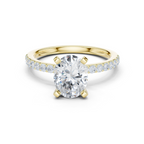 Oval Cut Pavé Diamond Engagement Ring