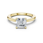Asscher Cut Solitaire Engagement Ring
