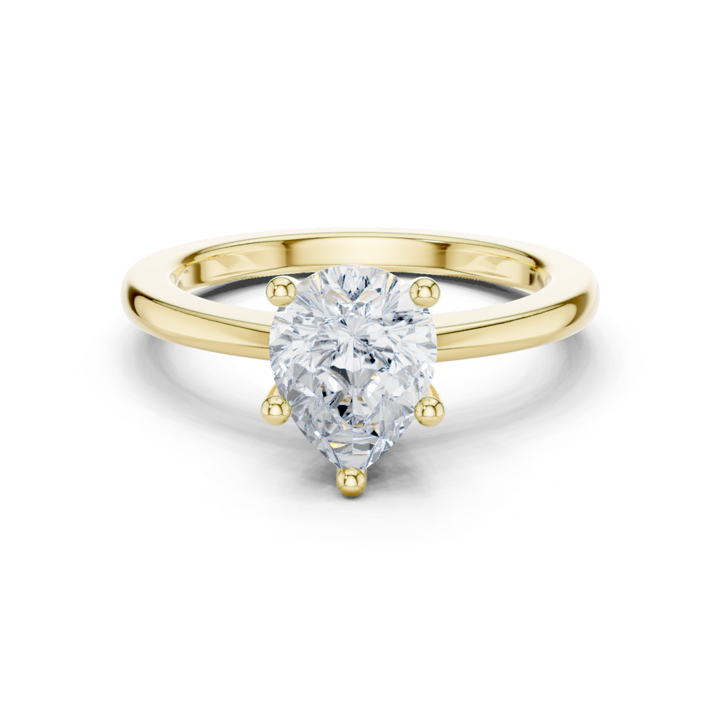 Pear Cut Solitaire Engagement Ring