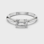 Emerald Cut Solitaire Diamond Engagement Ring