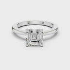 Asscher Cut Solitaire Engagement Ring
