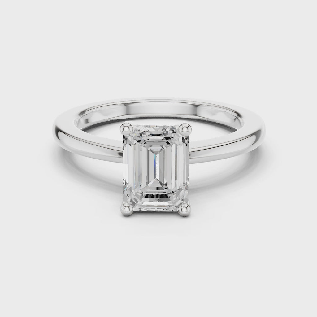 Emerald Cut Solitaire Engagement Ring