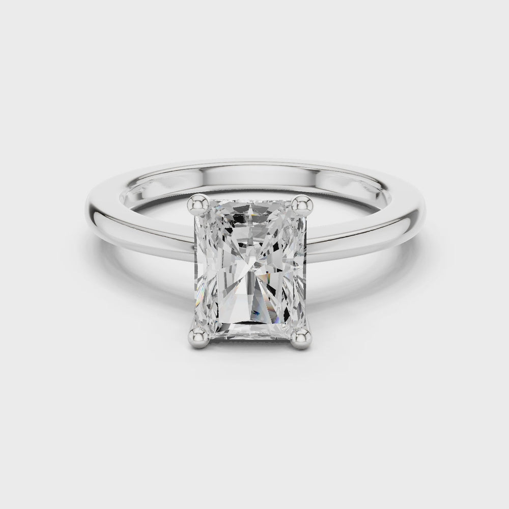 Radiant Cut Solitaire Engagement Ring