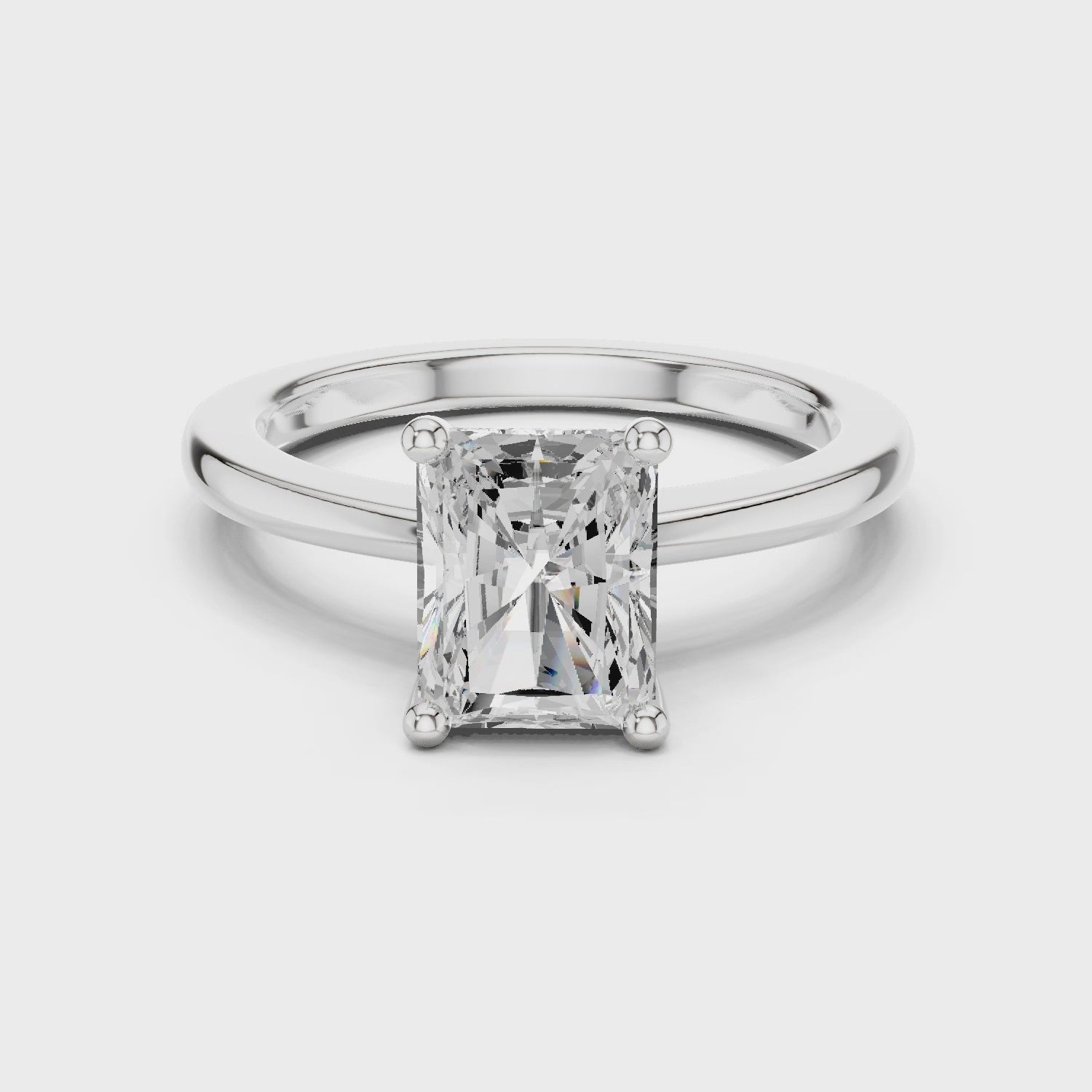 Radiant Cut Solitaire Engagement Ring