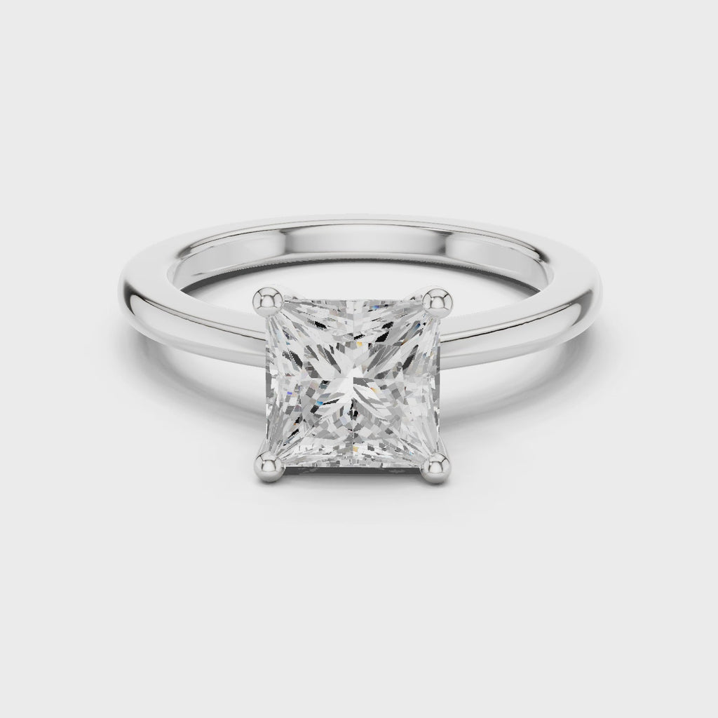 Princess Cut Solitaire Engagement Ring