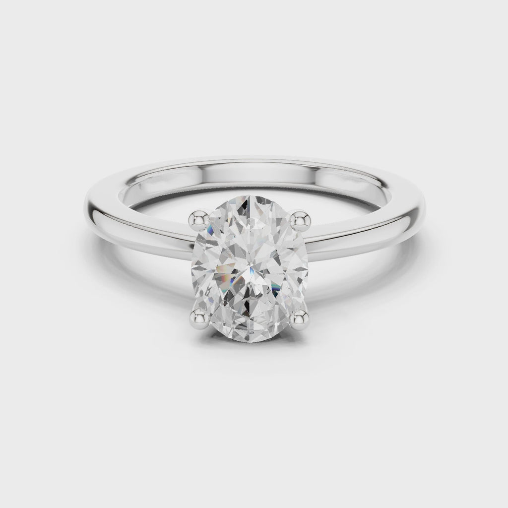 Oval Cut Solitaire Engagement Ring