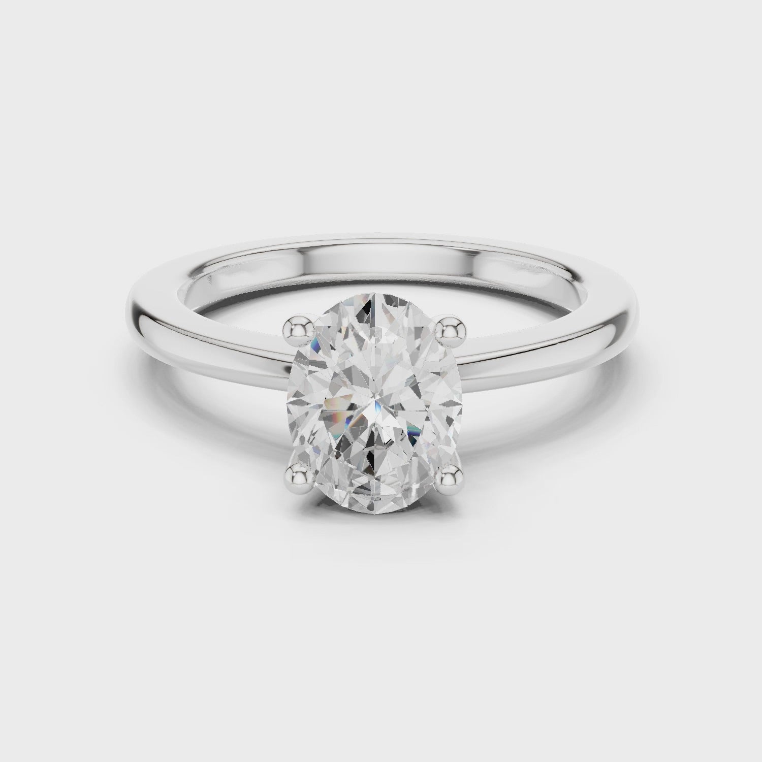 Oval Cut Solitaire Engagement Ring