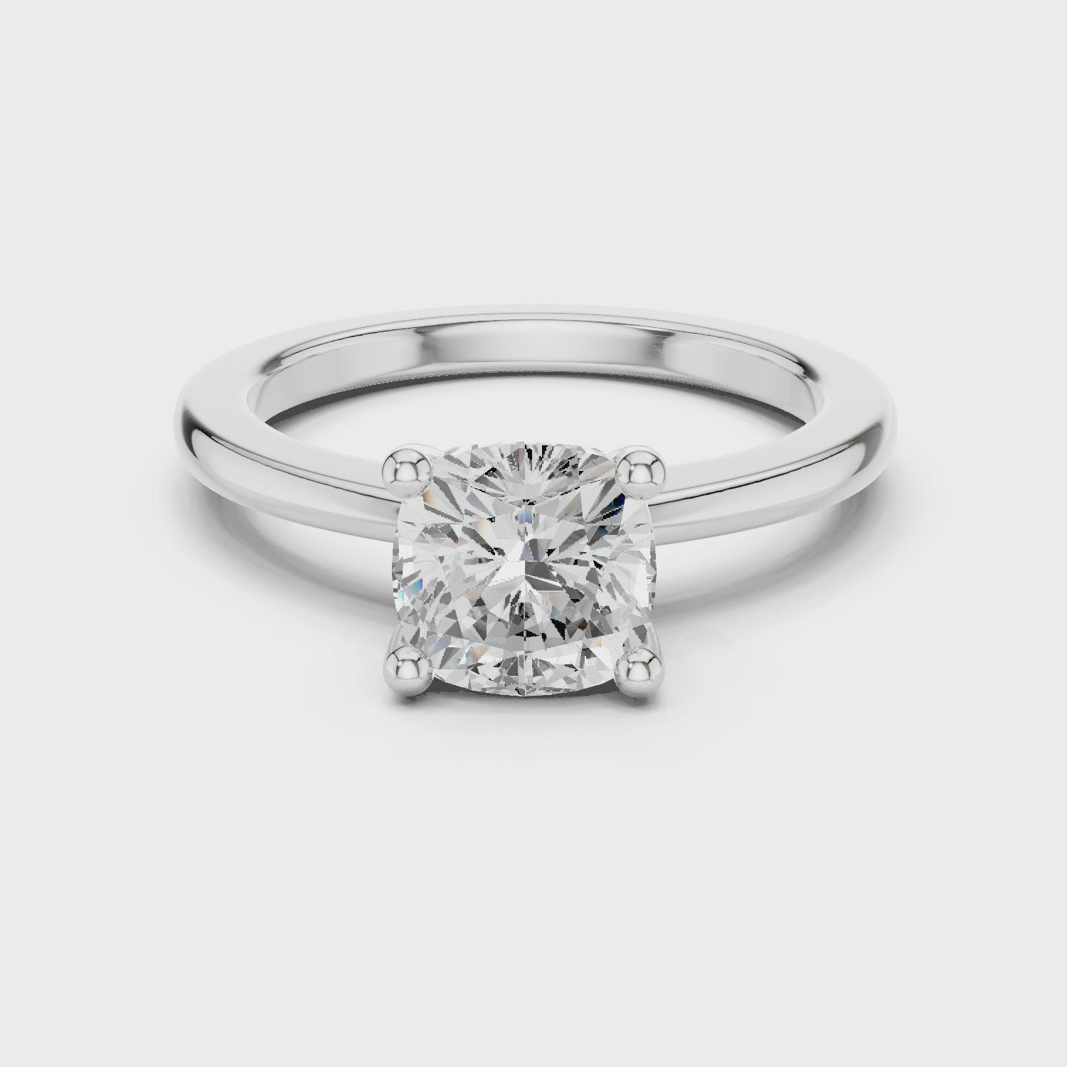 Cushion Cut Solitaire Engagement Ring
