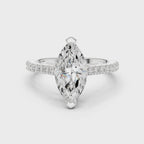 Marquise Cut Pavé Diamond Engagement Ring