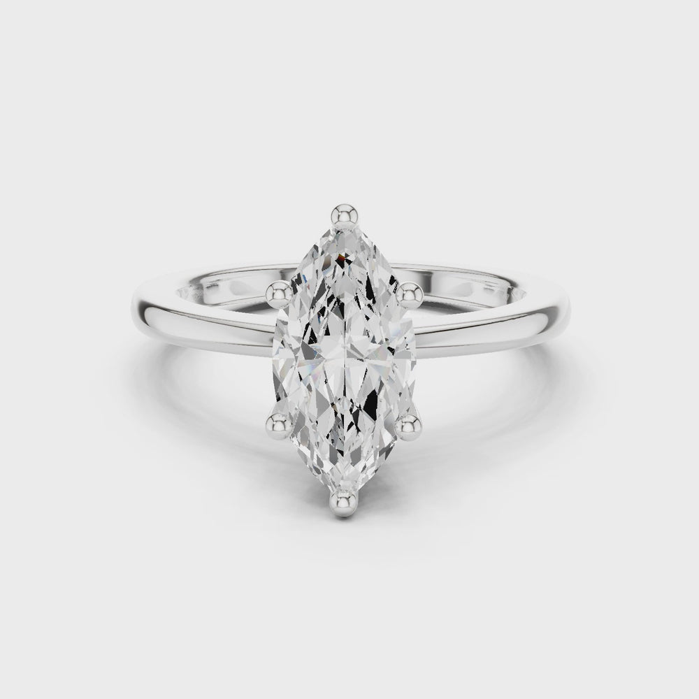 Marquise Cut Solitaire Engagement Ring